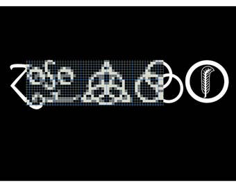 Led Zeppelin rune PDF knitting pattern LVL - 2