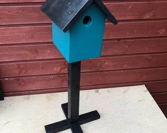 Handmade Birdhouse on a stand