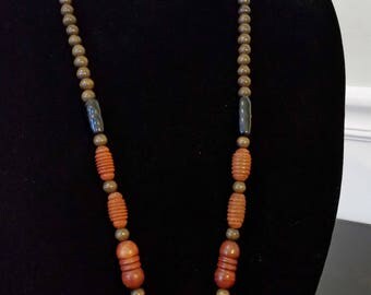 Handmade Carved Wood Buddha Necklace ... in need of a caring home