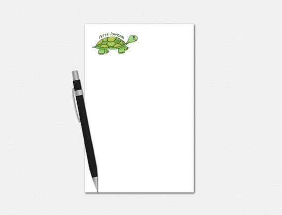 Personalized Turtle Notepad