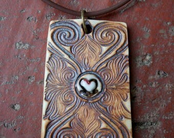 Baroque Remnant Porcelain Pendant