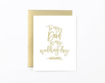 wedding day dad card, father of the bride card, dad thank you card, wedding stationery, dad thank you, wedding day card, wedding party card