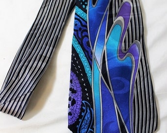 Vintage ALBERT NIPON Bold Silk Necktie, 4 Inches