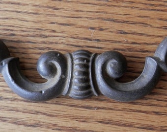 one large drawer pull handle bail vintage, antique