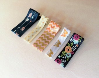 Hair Clip Toddler Barrettes Ribbon Barrettes Gold Barrette Toddler Girl Hair Accessories for Toddler Hair Accessories Baby Infant Hair Clips