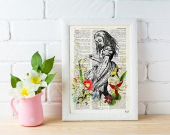 Alice In Wonderland Wall Art alice print | etsy Alice In Wonderland Wall Art alice print | etsy