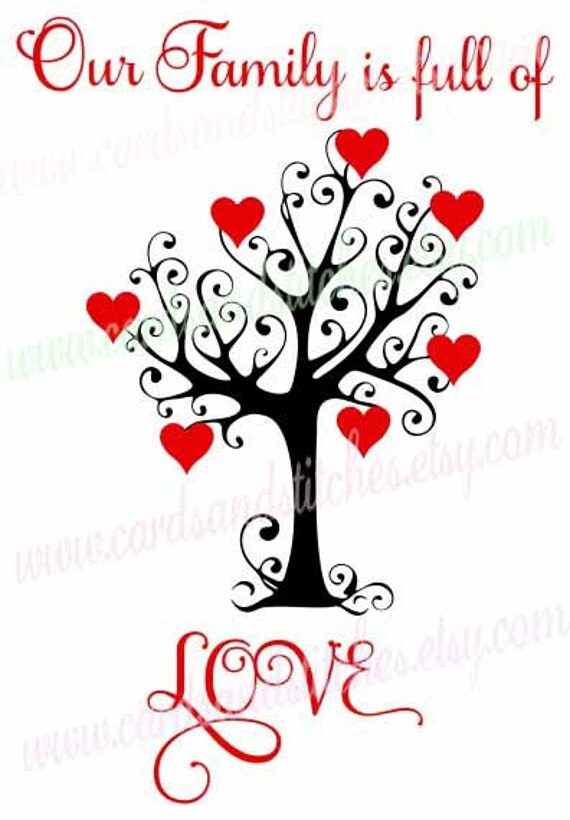 Download Family Tree SVG Valentine Tree SVG Love Hearts SVG