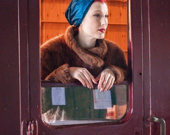 Teal Silk Turban, Woman's Headwrap, Hair Wrap Turban, Dotted Sheer Tulle Overlay, No Bad Hair Days Ever Again, Glamorous Mothers Day Gift