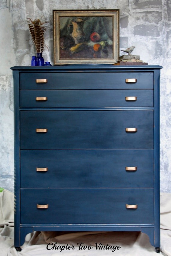 Items similar to SOLD Hand Painted Antique Dresser, Chest of Drawers