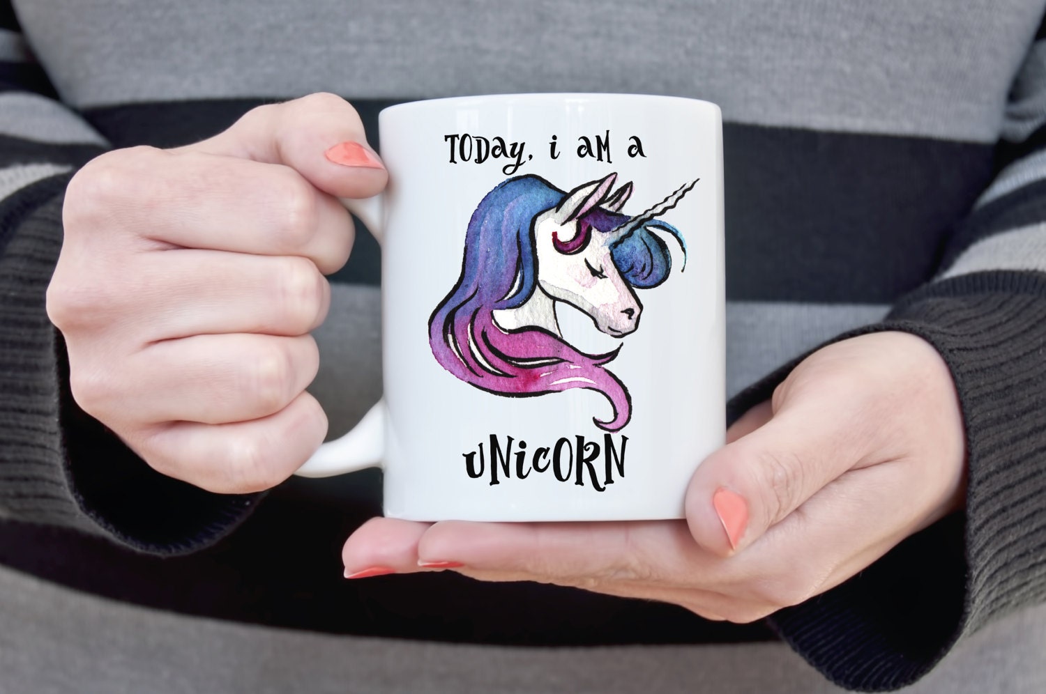 Unicorn Mug Gift for Girlfriend Coffee Mug Today I am a Unicorn Mug Unicorns and Rainbows Funny Coffee Mug Gift for Her Wife Gift Ideas