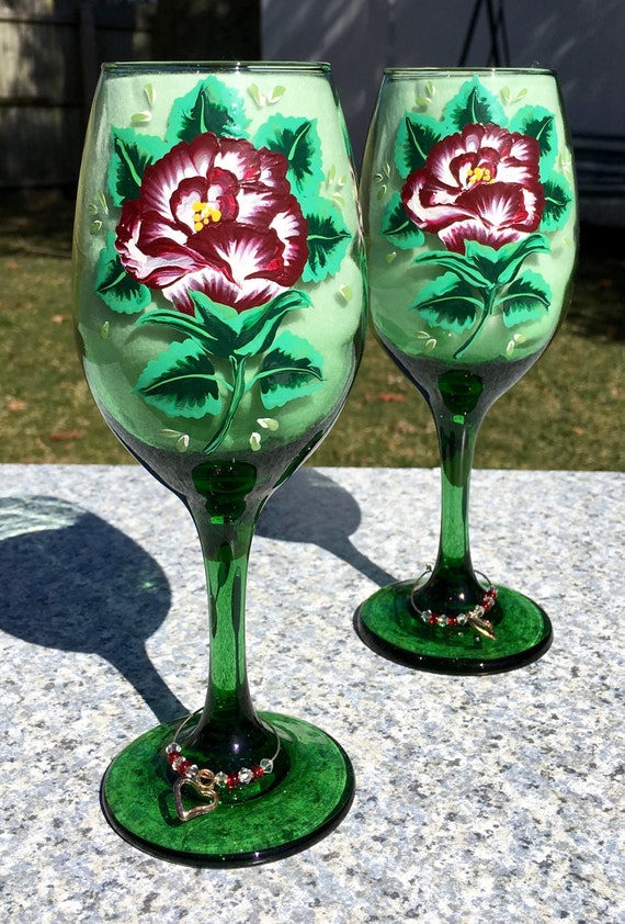 rose shaped wine glasses