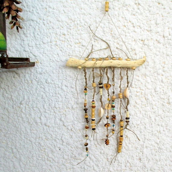 mobile wall hanging Rustic home decor Bohemian decor wooden