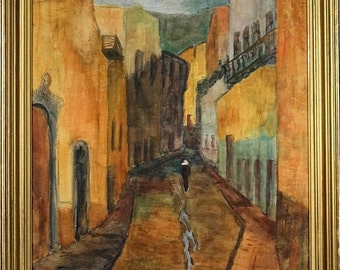 Painting by Mexican Artist Heber Banda signed & dated 97