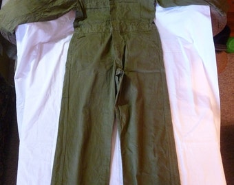Overalls~Coveralls~Grease Monkey~Mechanics Garage Overalls~Work Overalls~"Wear Well" Union Made~Sanforized Overalls~Unisex Overalls~Size 42