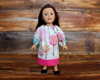 18" Doll Peasant Dress ADD-on fits like American Girl doll clothes Valentine's Day gift Easter Our Generation AG OG birthday gift