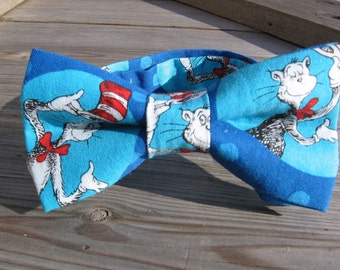 cat in the hat birthday party cat in the hat bow tie cat in the hat photo prop cat in the hat gift boy blue bow tie children blue bow tie