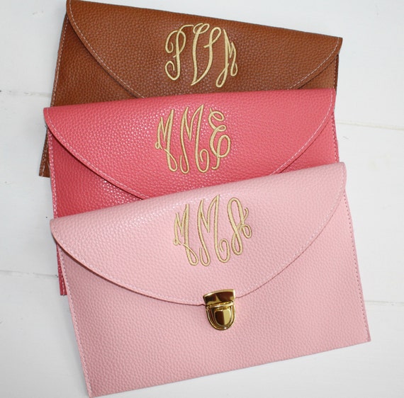 Clutch Purse with Detachable Chain Monogram Gifts Graduation