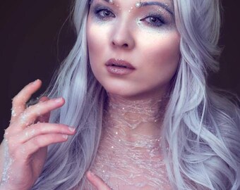 Pearlescent white unicorn horn tiara
