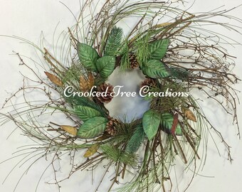 Twig Decor winter door decor | etsy Twig Decor winter door decor | etsy
