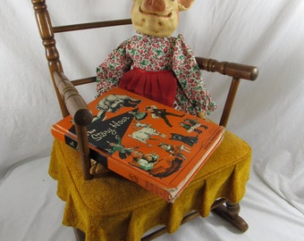 Vintage Child's Rocking Chair Mid Century Rocker Early American Jenny Lind Children's Rocker