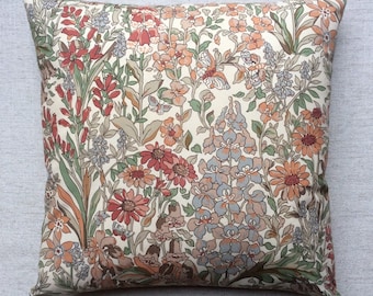 Vintage Liberty Of London "Penelope" Floral Fabric Cushion With Interior 40cm x 40cm