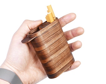 Limited Walnut Slim Cigarette Case for 19X Smokes with Sliding Lid, Handmade Cigarette bax, Wooden Box Supplier
