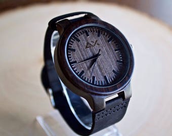Engraved Watch, Wooden Watch, Mens Wooden Watch, Gift for Him, 5 Year Anniversary, Groomsmen Gift, Wedding Gift, Groom Gift, Wood Watch