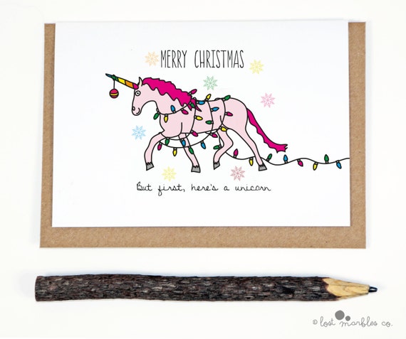 Luxury 77 Christmas Unicorn Card