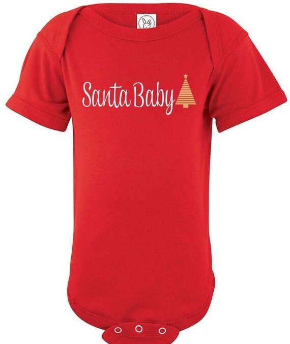 Santa Baby One Piece Bodysuit Unisex Baby Bodysuit