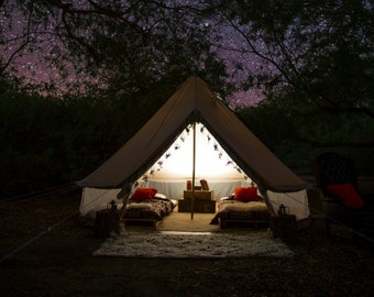 Stout Bell Tent - ULTIMATE SERIES Vintage Style Glamping - Canvas Festival Tent - Tipi, Yurt, Music Festivals Boho