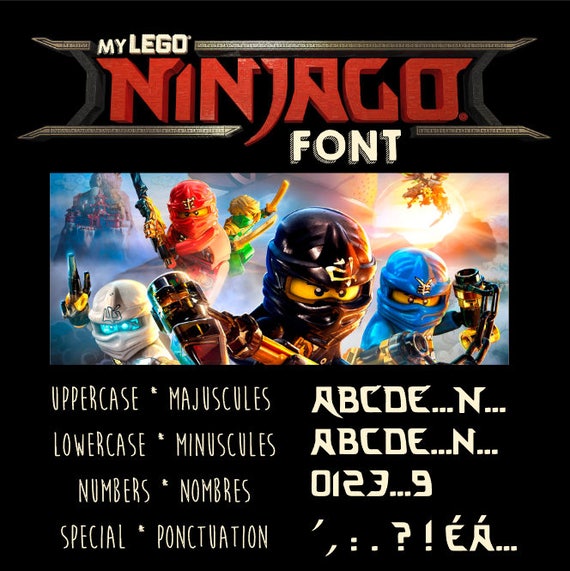 Ninjago font in instant download