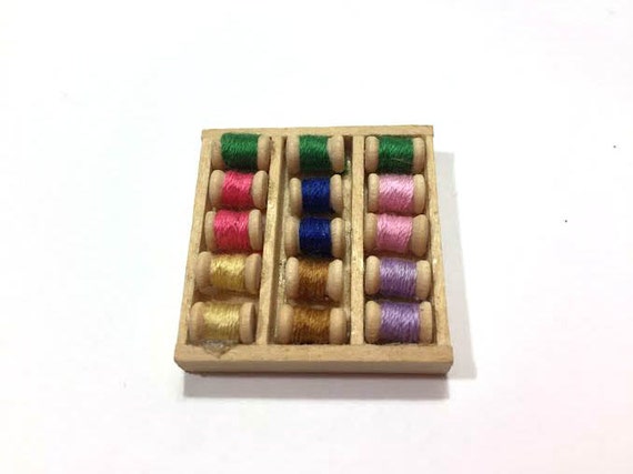 Miniature Sewing Threads Dollhouse Thread Supplies