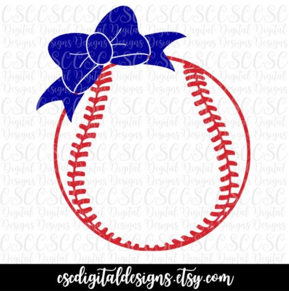 Download Baseball Bow SVG, Baseball Monogram Frame, Baseball Cut ...