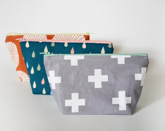 First aid pouch, makeup bag, gift for nurse, cosmetic pouch, medium zipper pouch, EpiPen pouch