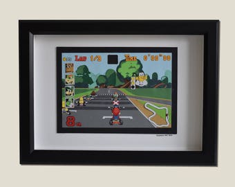 Nintendo Mario Kart GBA Handmade Collage (Mario Circuit)