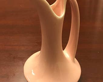 Vintage Pink Pottery Pitcher, Niloak Pottery Pitcher, Vintage Eagle Pottery, 1930's Pink pitcher, Cottage Chic, Collectible Pitcher, Gift