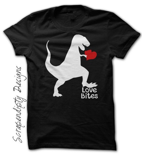 Download Boys Valentine Shirt T-Rex Dinosaur Shirt / Funny Love Bites