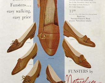 1960 Naturalizer Shoes Ad - Funsters by Naturalizer - 1960s Brown Shoe Company Advertising