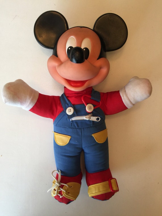 Vintage Mickey Mouse Dress Me Up Doll By Fisher Price and