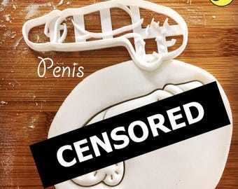 MATURE - Penis cookie cutter | sexual content vagina biscuits cookies | stag bachelorette genitalia reproductive organs genitals