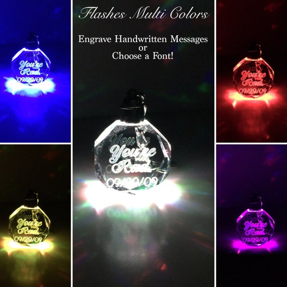Light up Keychain Custom Personalized LED Flashing Keychain