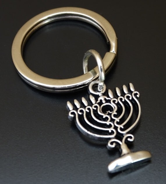 Menorah Keychain Custom Keychain Custom Key Ring Menorah