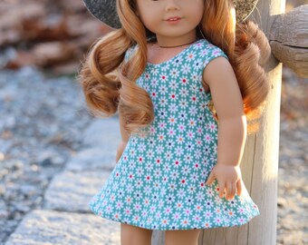 Floral Spring Dress - 18 Inch Doll Clothes
