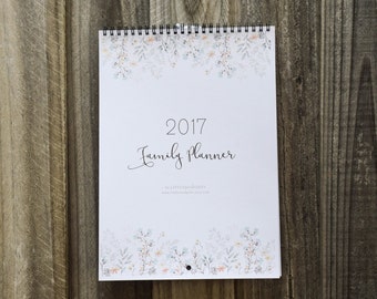 Family Planner Wall Calendar 2017