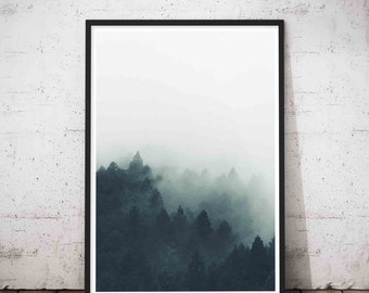 Extreme Minimalism, Minimalist Large Art, Greatest Adventure, Modern Large Print, Wilderness, Large Green Artwork. Forest print, Tree Print