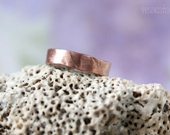 Copper mens ring Simple adjustable copper ring band Simple copper ring band Men's rustic ring Adjustable copper ring band Mens gift