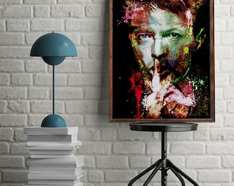 David Bowie Poster David Bowie Wall Art Instant Download David Bowie Print David Bowie Art David Bowie Pop Art Printable Gift Pop Art Poster