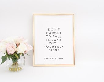 PRINTABLE ART Fashion Wall art Carrie Bradshaw Quote Sex And The City Quote Movie Poster Movie Quotes Fashion Print Women Gift Fashion Art