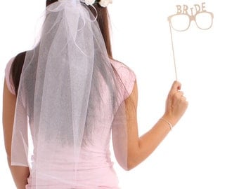 Bridal Veil, Wedding Veil, Bride Veil, Bachelorette Veil, Bride To Be, Bridesmaids, Maid of Honor, Bachelorette Party, Bride Gift