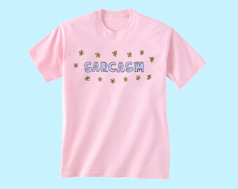 Sarcasm Tee, Harajuku Shirt, Vaporwave Shirt, Pastel Goth Shirt, Kawaii Shirt, Tumblr Shirt, Soft Grunge Rave, Aesthetic Tee